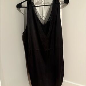 Eloquii Black V-Neck Tank Top